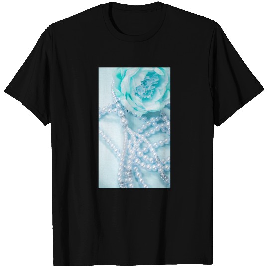 Pretty Pearls with Blue Peony T Shirts