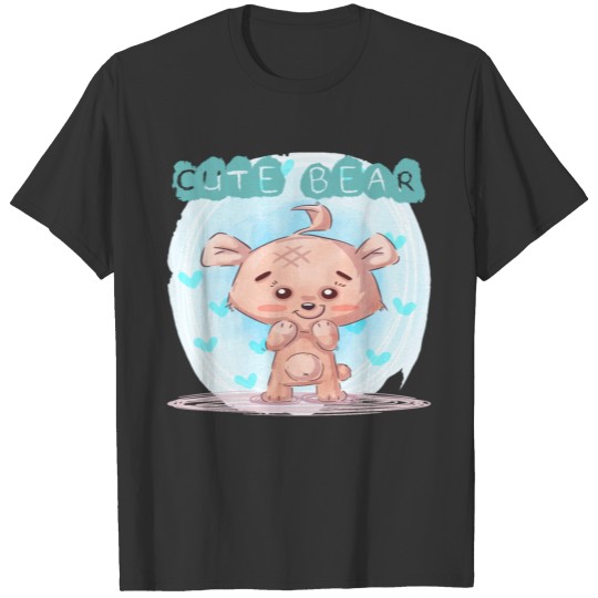 Cute bear funny characters T-shirt