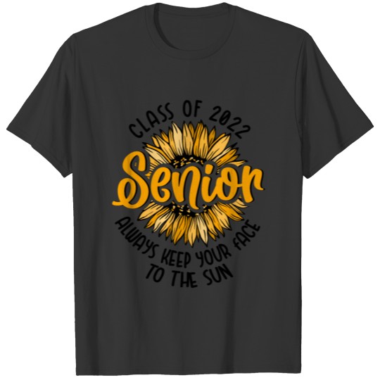 Class Of 2022 Senior Sunflower Vintage T Shirts