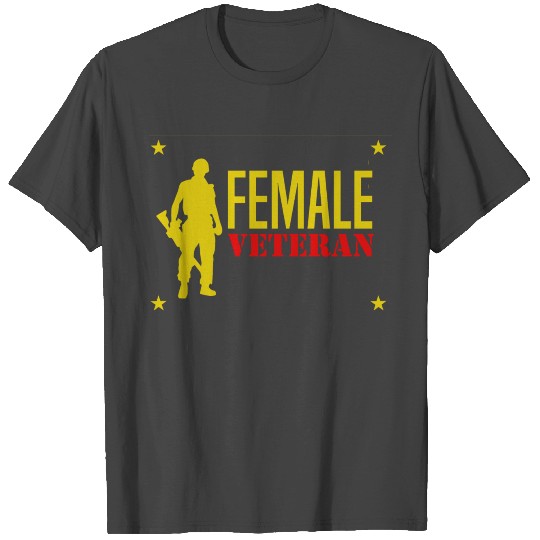 Female Veteran American Alumni Proud Force Militar T Shirts