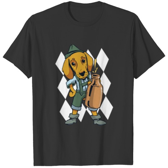 Dachshund with beer T-shirt