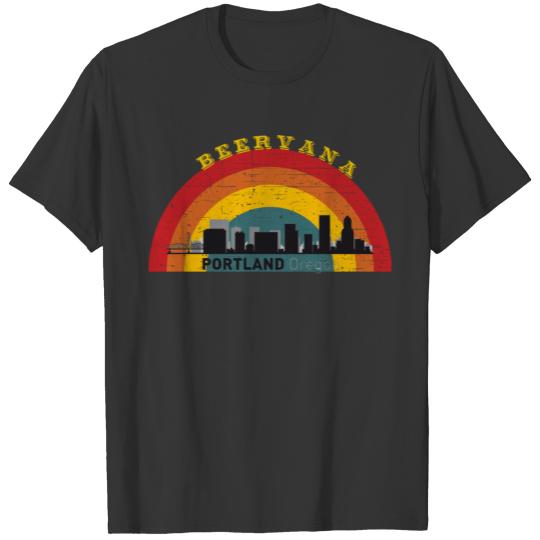 Beervana Portland oregon skyline T Shirts