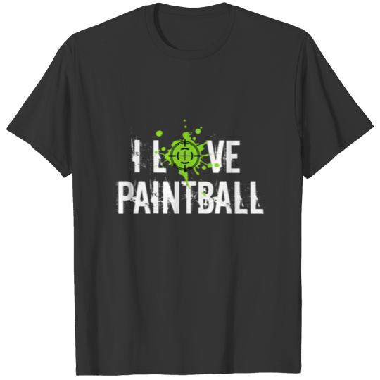 I Love Paintball Color Balls Paintball Player Gift T-shirt