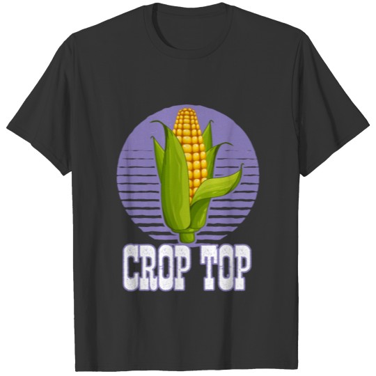 Retro Vintage Corn Crop Top Healthy And Delicious T Shirts