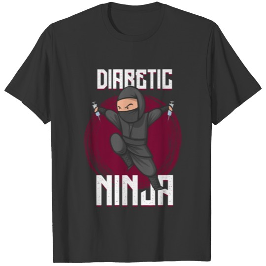 Diabetes Ninja Type Two Diabetes Fighter Stealth T-shirt