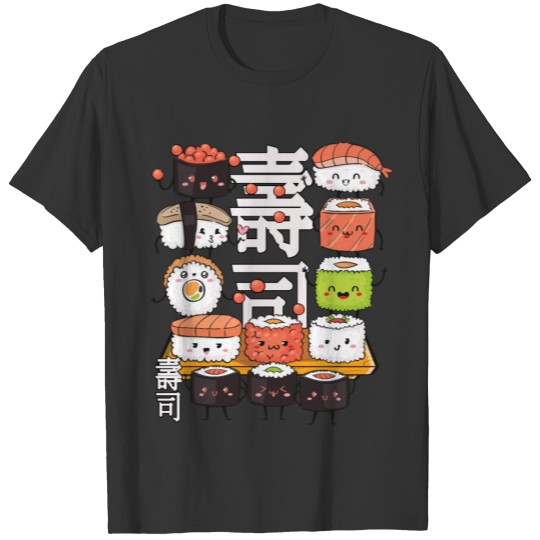 Happy Sushi Japanese Fish Food Asian Sushi Gift T Shirts