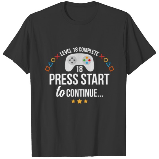 Level complete birthday gift years parties T-shirt