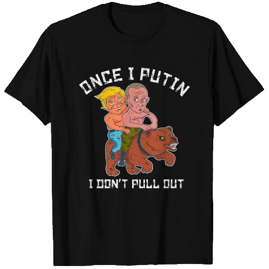 Putin Trump Riding A Bear Shirtless T Shirts T