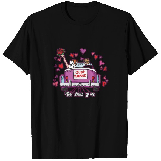 Wedding Marriage Couple Bride Groom Honeymoon T Shirts