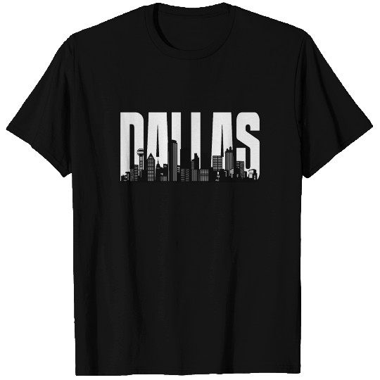 Dallas City Skyline USA T Shirts