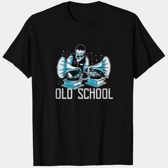 Old School Gramophone Vinyl LP DJ Disco Party DJ T Shirts