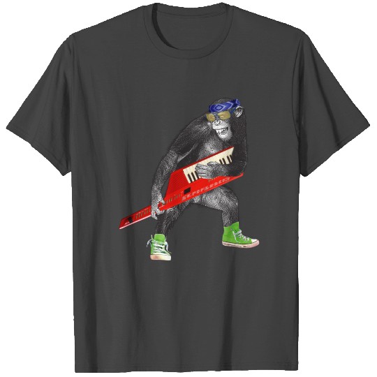 65 MCMLXV ROCK & ROLL CHIMPANZEE KEYBOARD PLAYER T Shirts