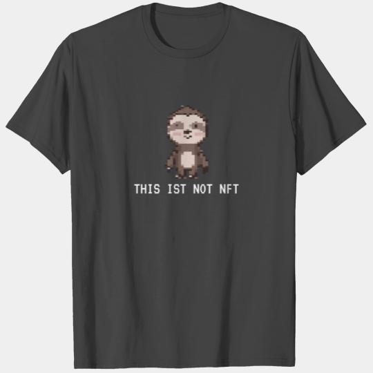 NFT Non-Fungible Tokens Crypto 8-bit Pixel Sloth T Shirts