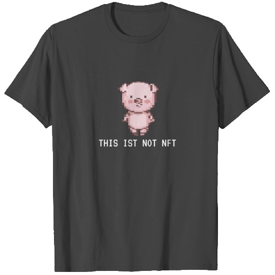 NFT Non-Fungible Tokens Crypto 8-bit Pixel Pig T Shirts