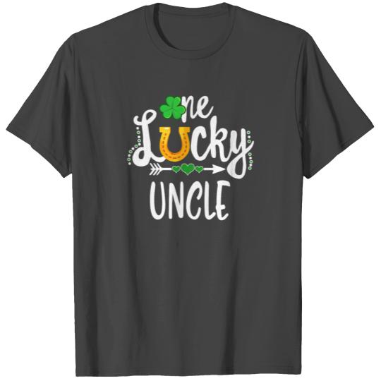 St Patricks Day T Shirts Men, One Lucky Uncle, st