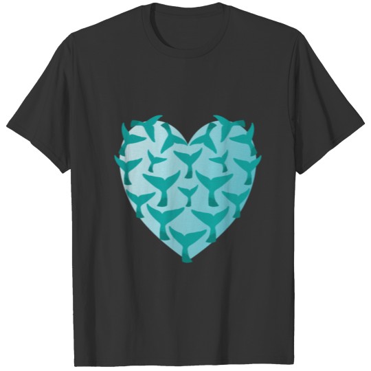 Sea Life Fins Heart T Shirts