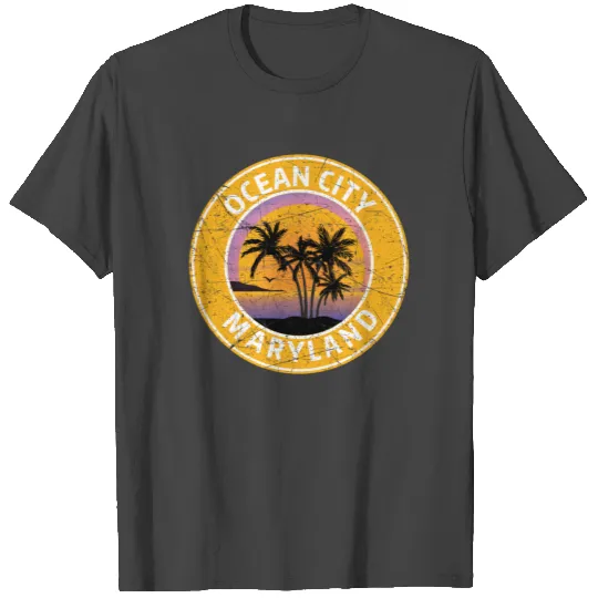 Vintage Ocean City Maryland Retro Summer Travel T Shirts