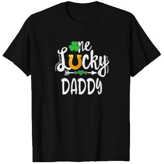 St Patricks Day T Shirts Men, One Lucky Daddy, Dad