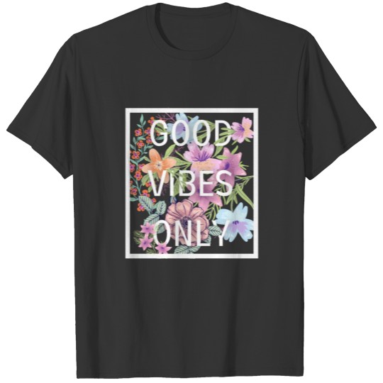Good V Only - Floral Artwork T Shirts