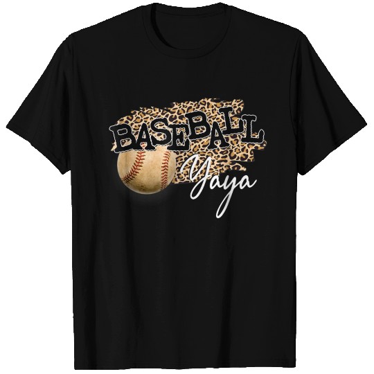 Baseball Yaya Leopard Mothers Day T Shirts