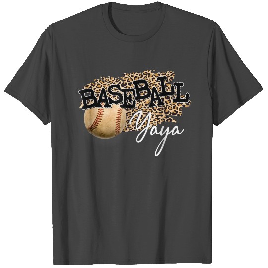 Baseball Yaya Leopard Mothers Day T Shirts