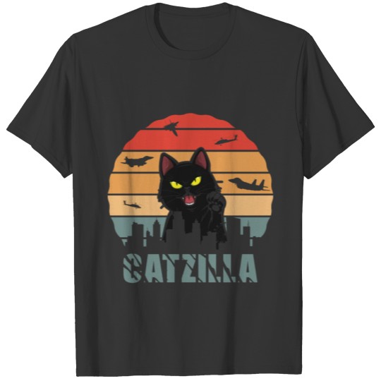 Cat Movie Catzilla Black Cat T-shirt