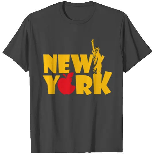 Statue Of Liberty New York Skyline Night T Shirts