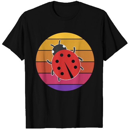 Ladybug Retro Sunset Ladybug Entymology Insects T Shirts