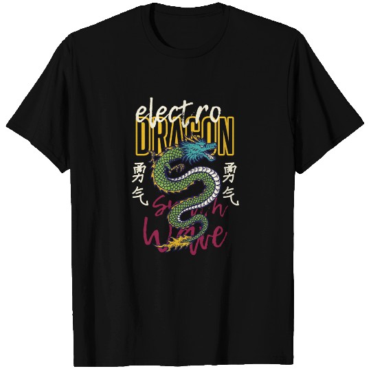 Synthwave Electro Dragon T Shirts
