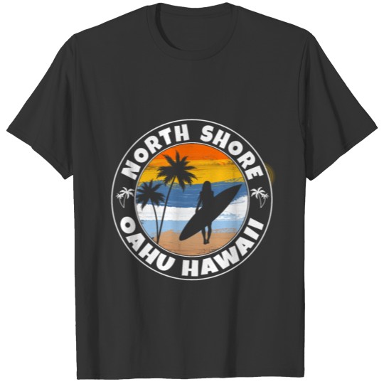 North Shore Hawaii Surfer Girl T Shirts