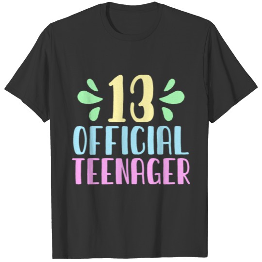 Office Teenager 13 Years Old 13th Birthday Gifts T-shirt