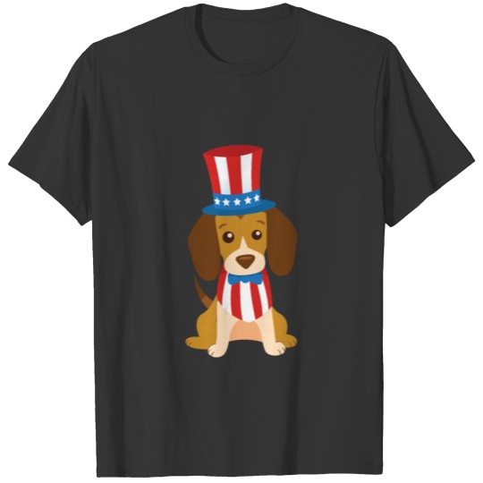 USA US Independence Day Dog T Shirts