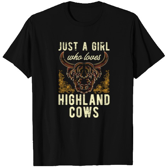 Girl Gift Beef Scottish Highland Cattle T Shirts