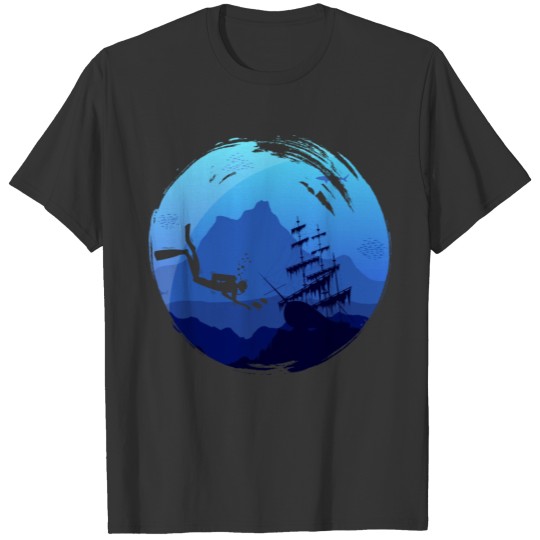 Diving Scuba Sea Boat Shirt T-shirt