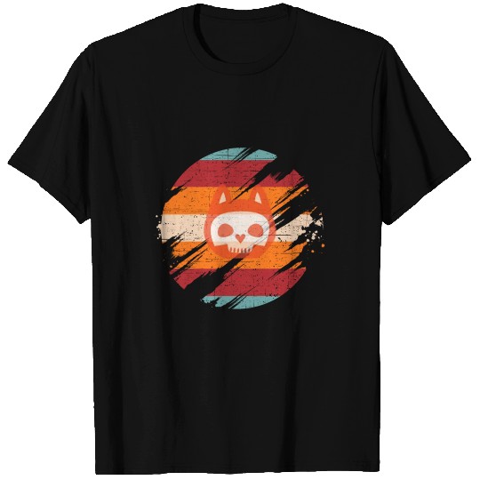 Cat skull in sunset T Shirts