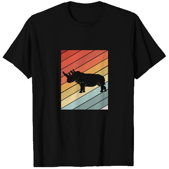 Retro Rhinoceros Animal Gift Idea T Shirts