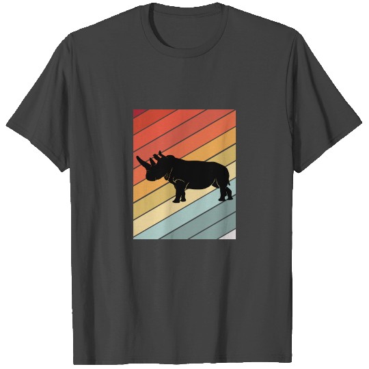 Retro Rhinoceros Animal Gift Idea T Shirts