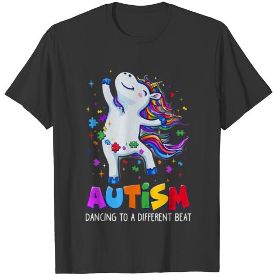 Autism awareness Dabbing unicorn puzzle piece kids T-shirt