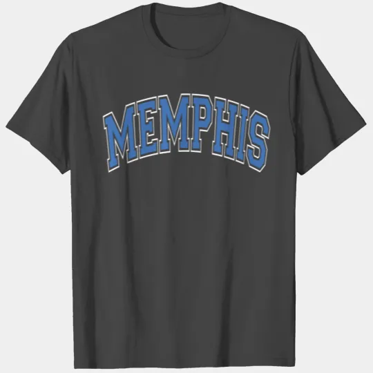 Memphis Tennessee TN Varsity Style Blue Text T Shirts