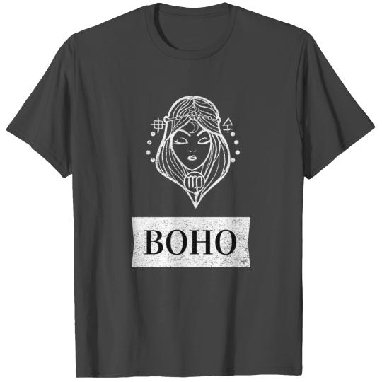 Bohemian Women Close Eyes Design Retro TEAM Boho T Shirts