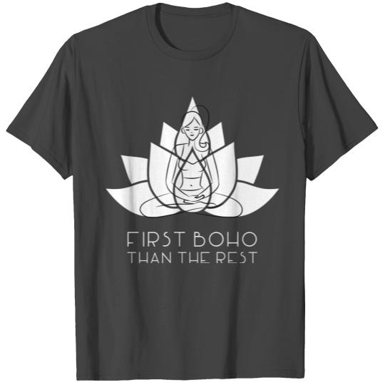 Bohemian Ying Yang Women Design Retro TEAM Boho T Shirts