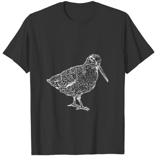 WOODCOCK BIRD HAND-DRAWN T-shirt