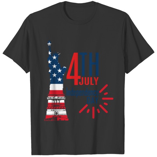 Red Liberty White and Blue Independence Day T Shirts
