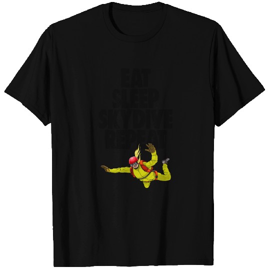 Eat Sleep Skydive Repeat Yellow T Shirts