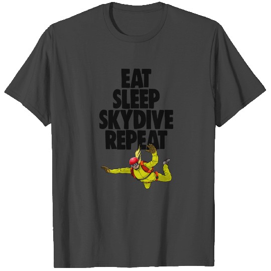 Eat Sleep Skydive Repeat Yellow T Shirts