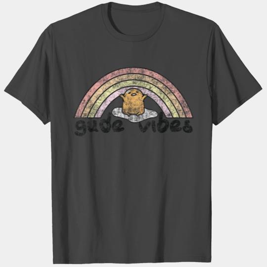 Gudetama Gude Vibes Good V Rainbow T Shirts