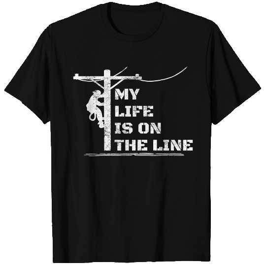 Lineman American Power Line Electric Technician Wo T Shirts