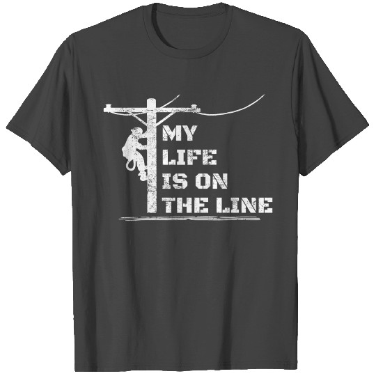 Lineman American Power Line Electric Technician Wo T Shirts