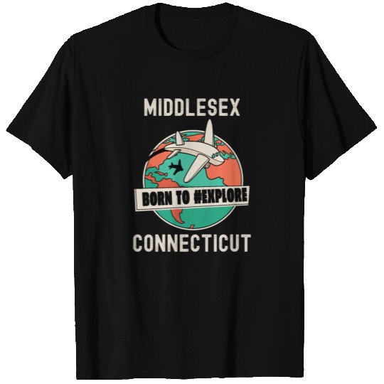 Middlesex Connecticut Born to Explore Travel Lover T Shirts