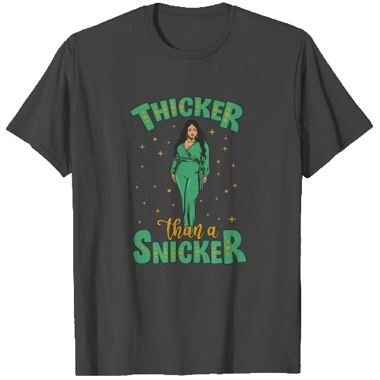 Thicker Than A Snicker Black Women Plus Size Queen T Shirts